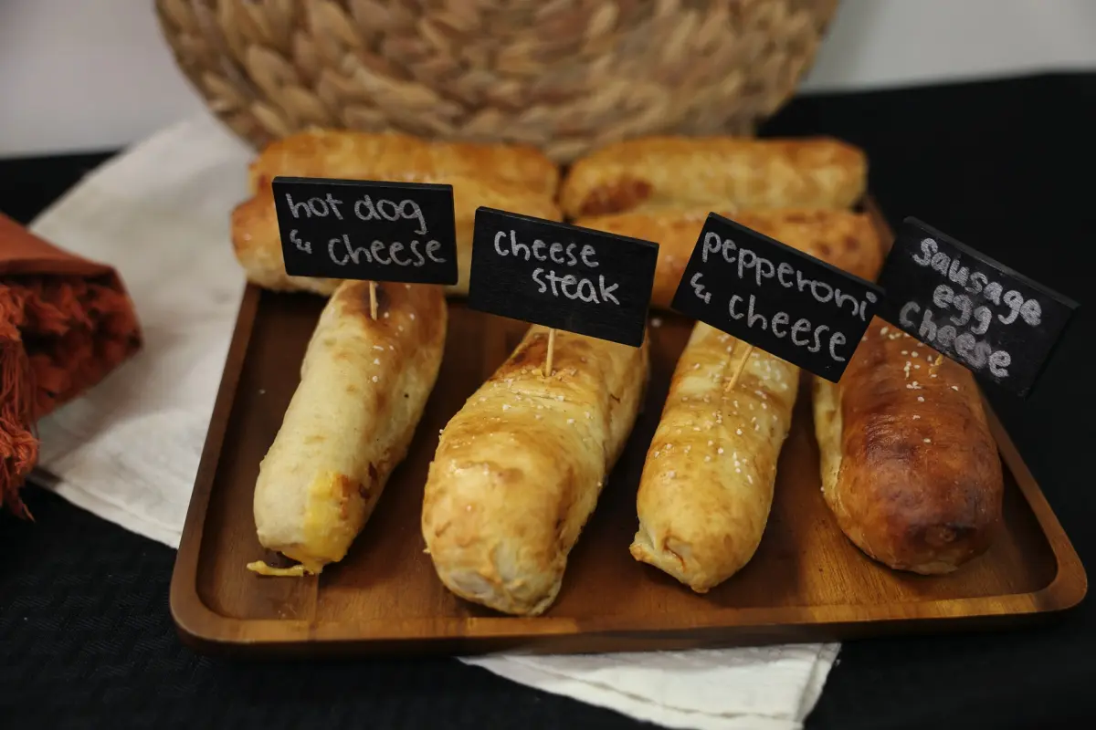 Fern's Homemade Soft Pretzels display at Bridgeton Amish Market