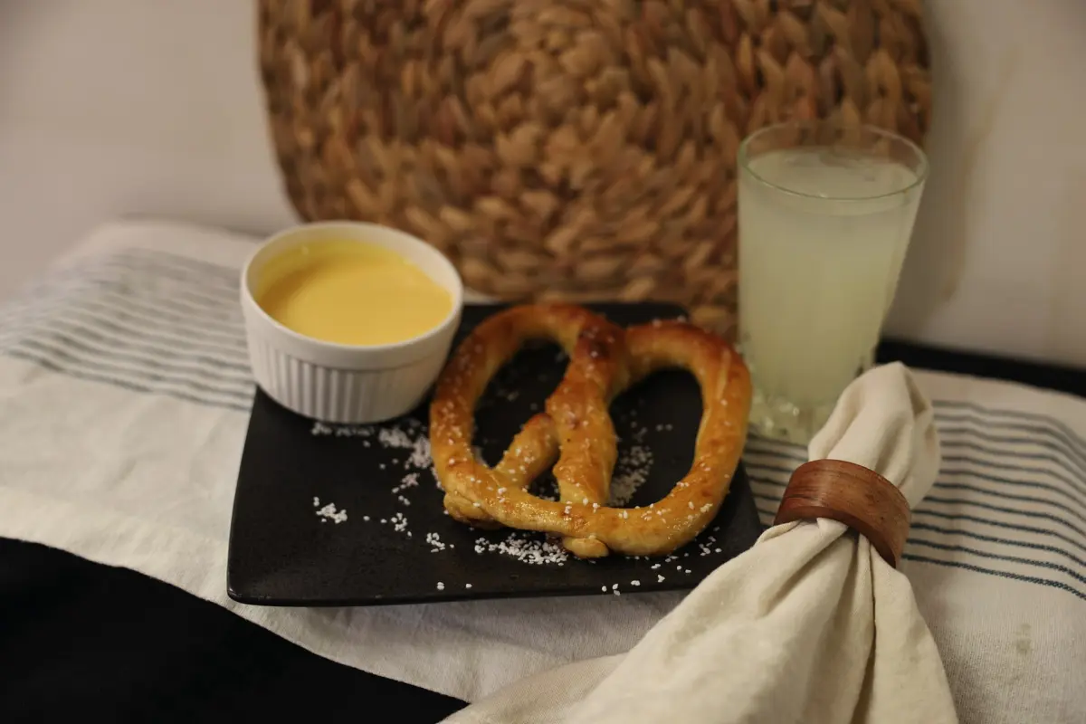 Soft pretzel log at Fern's Pretzels, Bridgeton Amish Market